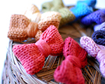 Knitted Bow Hair Clips